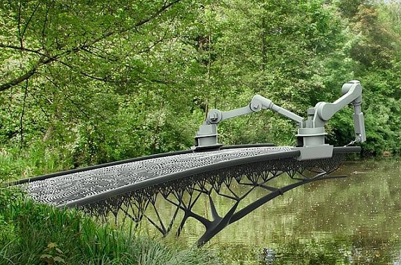 Восьмиметровый 3D-мост будет построен в Нидерландах специалистами MX3D