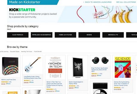 Amazon начал торговать продукцией с Kickstarter