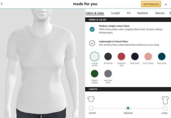 Amazon представил сервис, позволяющий создавать персонализированные футболки