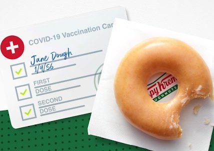 Вакцинированные американцы получили от Krispy Kreme 1,5 млн пончиков