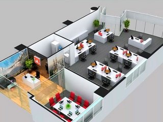План офиса с размерами